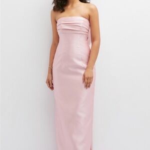 ALFRED SUNG Blush Strapless Gown